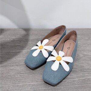 Katy Perry Collections Denim Blue Daisy Slip-On Flats